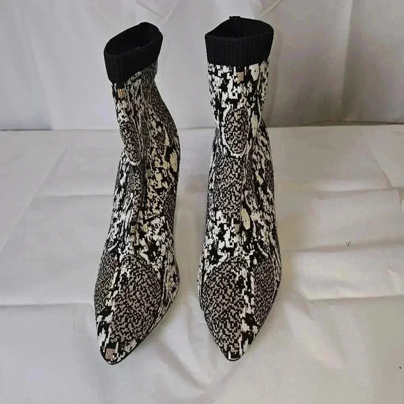 Mia Ankle Boots, McKinney Beige Multi  Sock  Boot - Picture 12 of 13